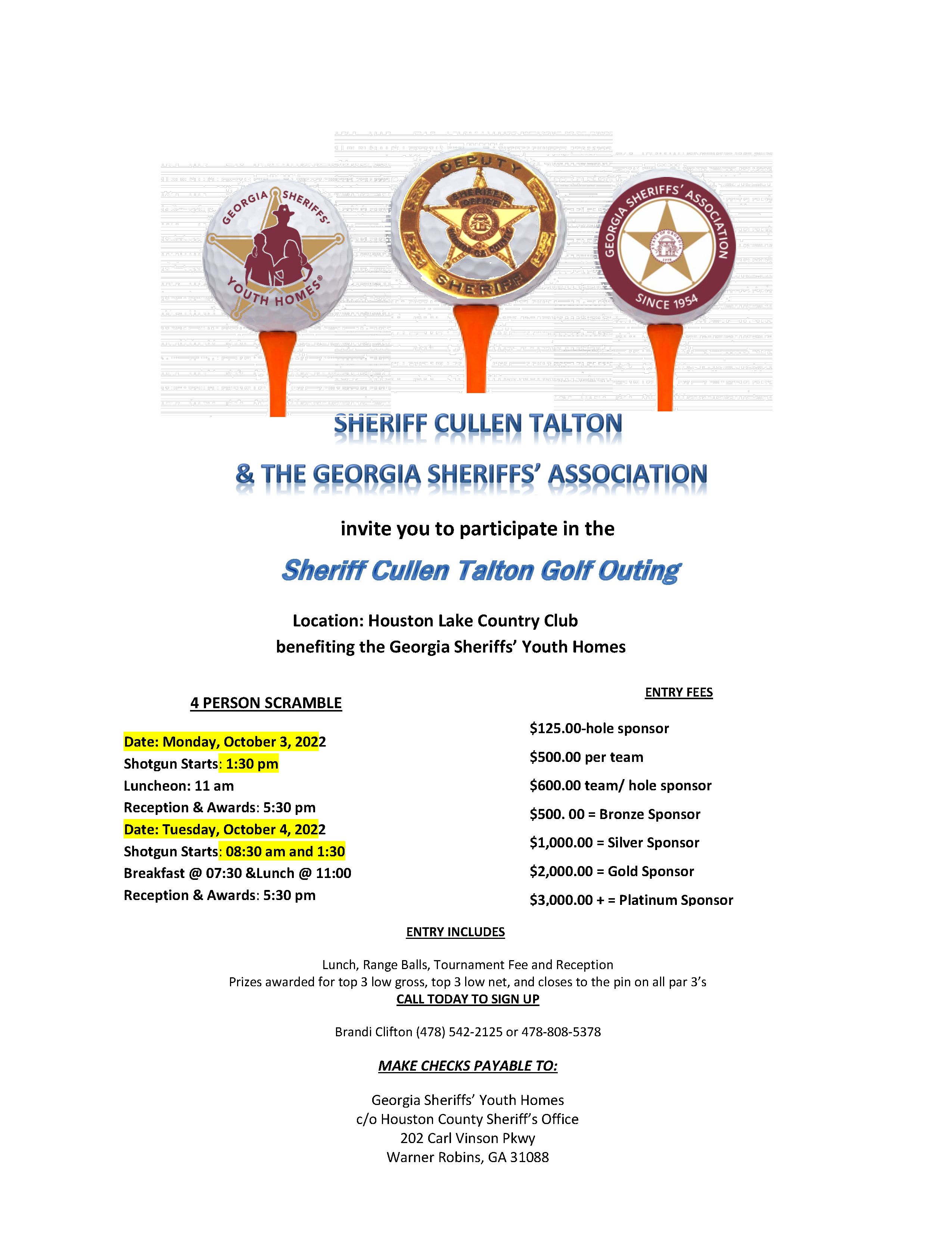 Houston County Sheriff Cullen Talton Golf Outing – Georgia Sheriffs' Youth  Homes